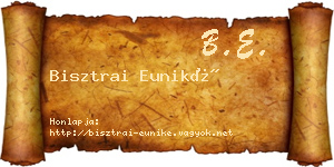 Bisztrai Euniké névjegykártya